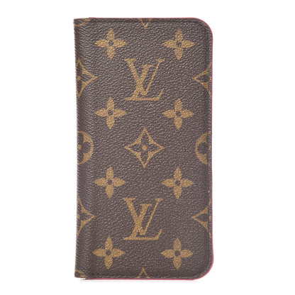 Louis Vuitton Monogram iPhone X Folio Case Rose Pop 1 of 12