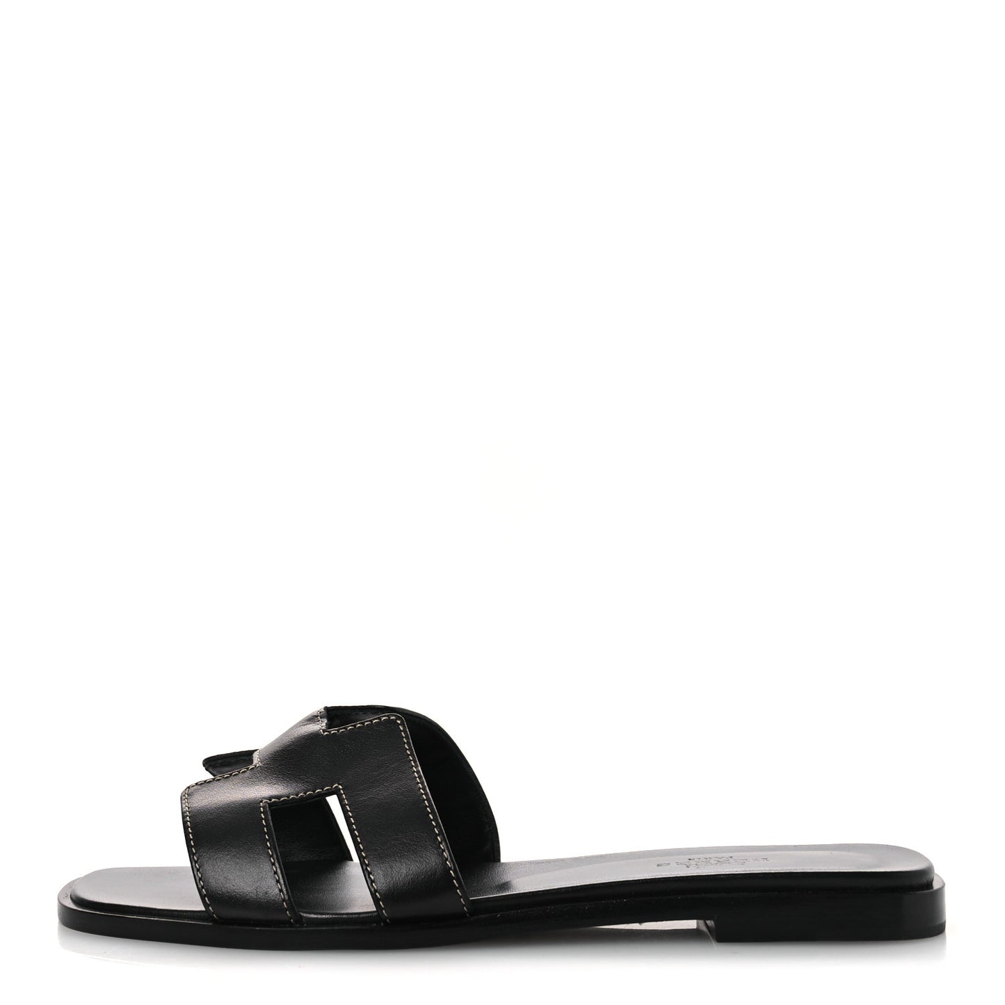 Box Calfskin Oran Sandals 37 Black