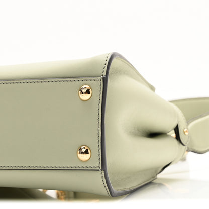 Fendi Vitello Seta Canvas FF Embroidered Mini Peekaboo Iconic Satchel Green Tea 9 of 9