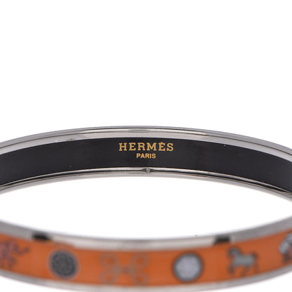 Hermes Enamel Printed Narrow Bracelet 70 4 of 6
