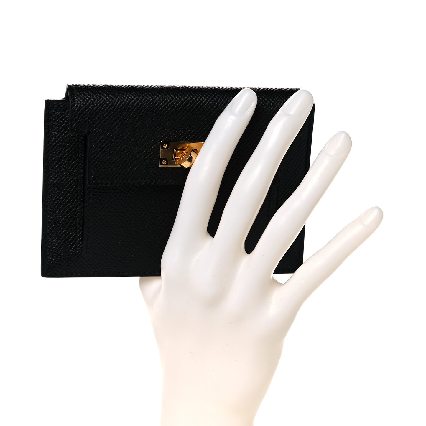 Epsom Kelly Pocket Compact Wallet Black