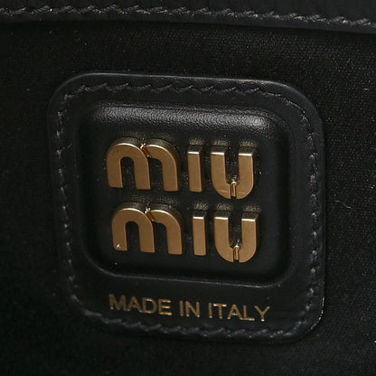 Miu Miu Soft Calf Softy Beau Top Handle Bag Black 7 of 9