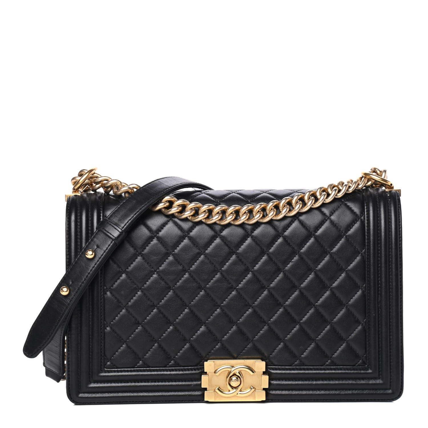 Chanel Lambskin Quilted New Medium Boy Flap Black 1 of 4