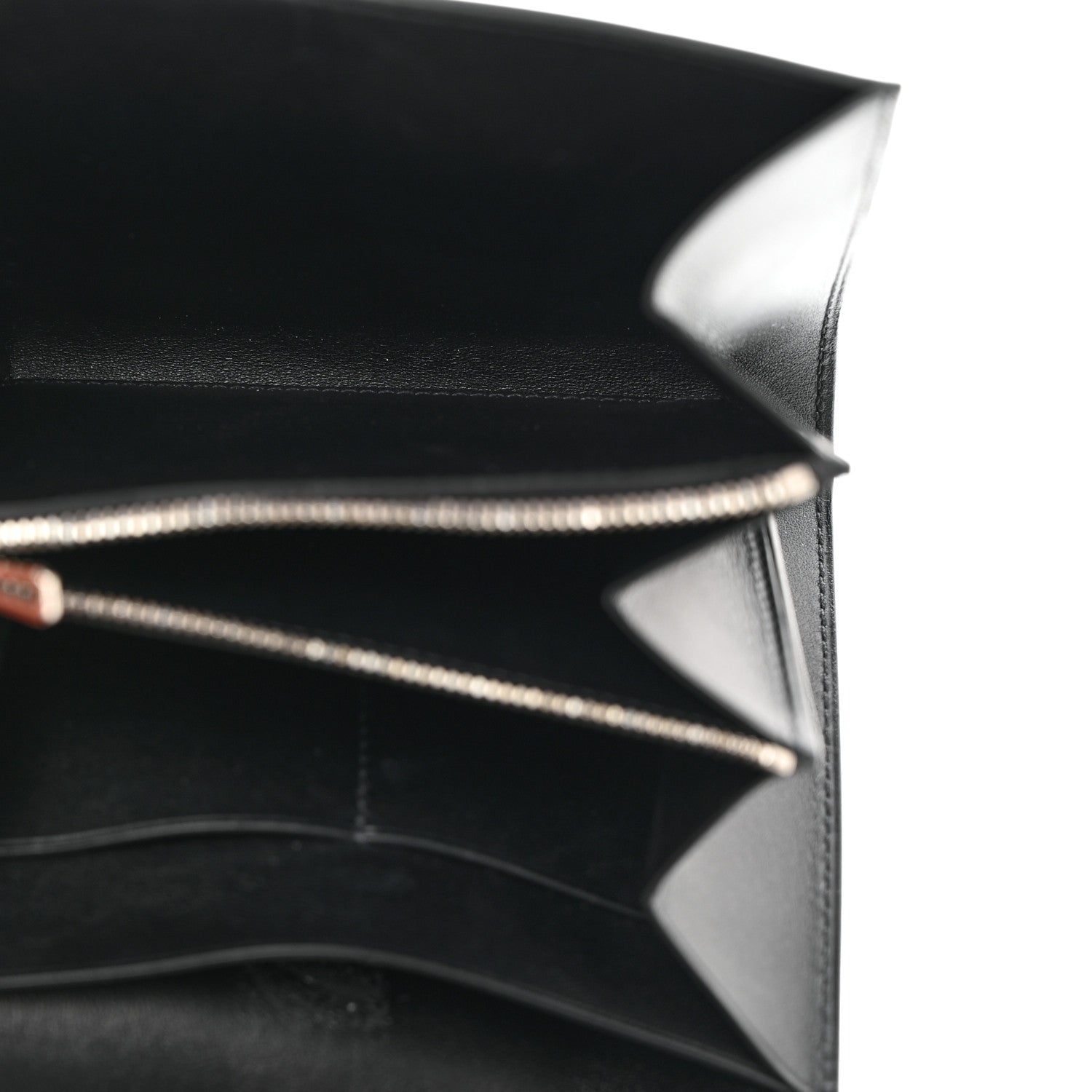 Hermes Allegro Constance Compact Passant Glow Wallet Black 5 of 10