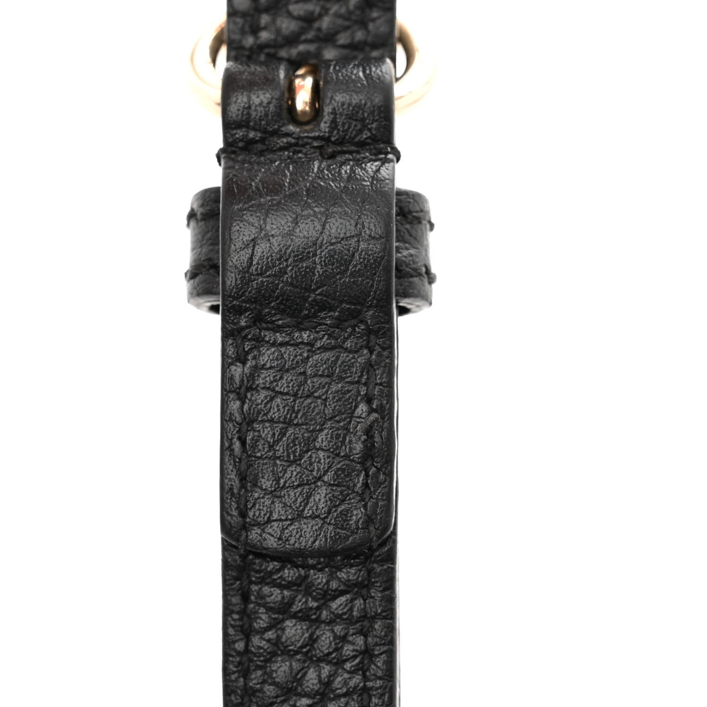 Pebbled Calfskin Small Soho Disco Bag Black