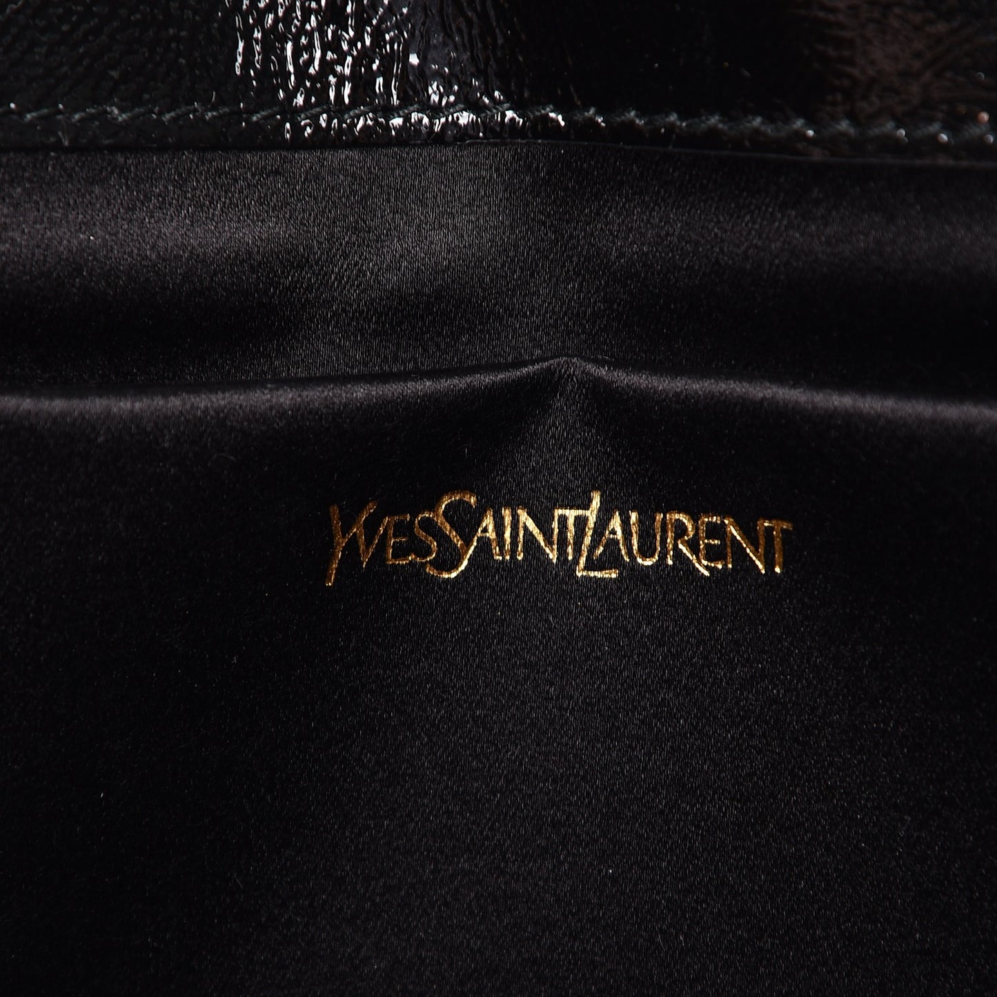 Textured Patent Monogram Large Belle De Jour Clutch Black