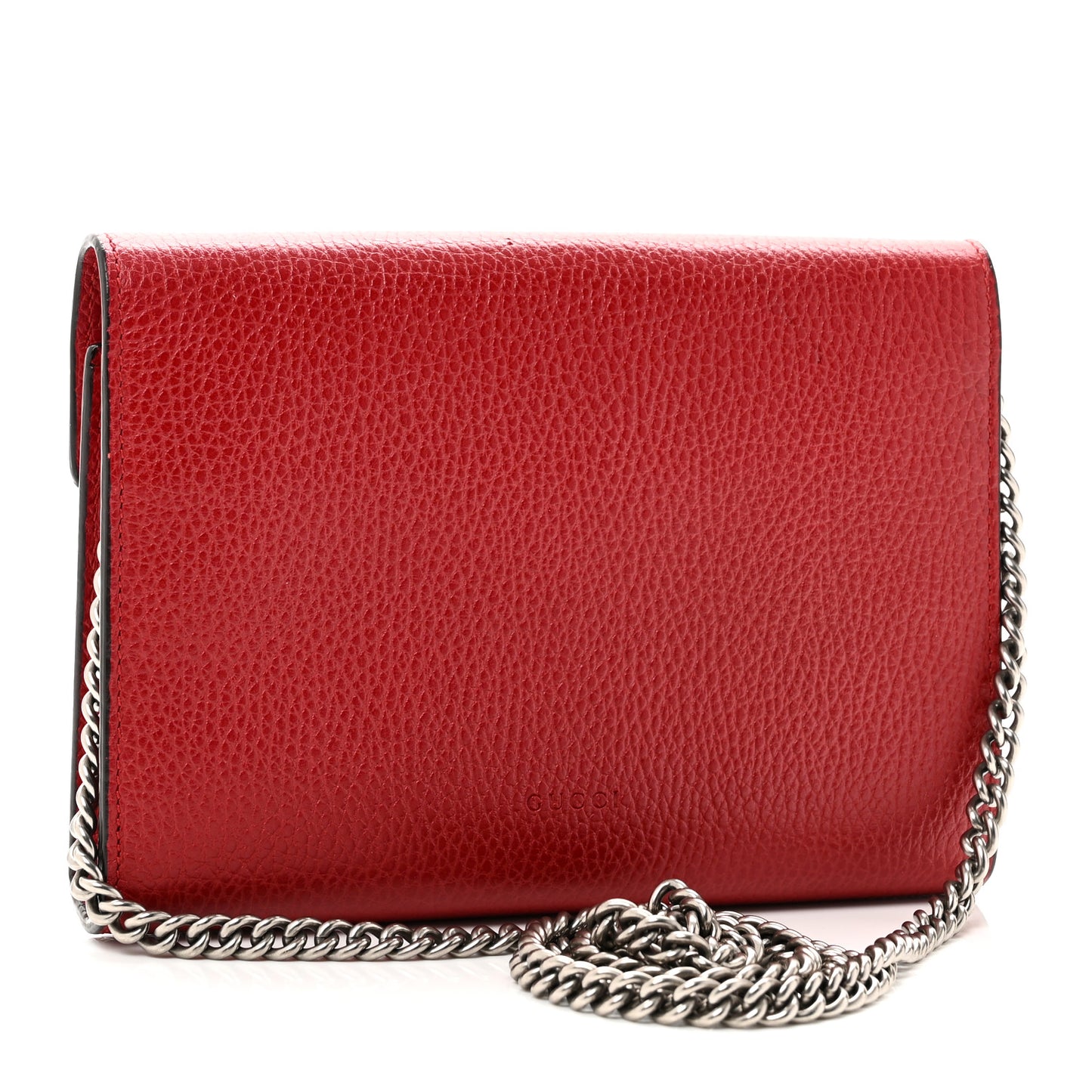 Calfskin Mini Dionysus Chain Wallet Hibiscus Red