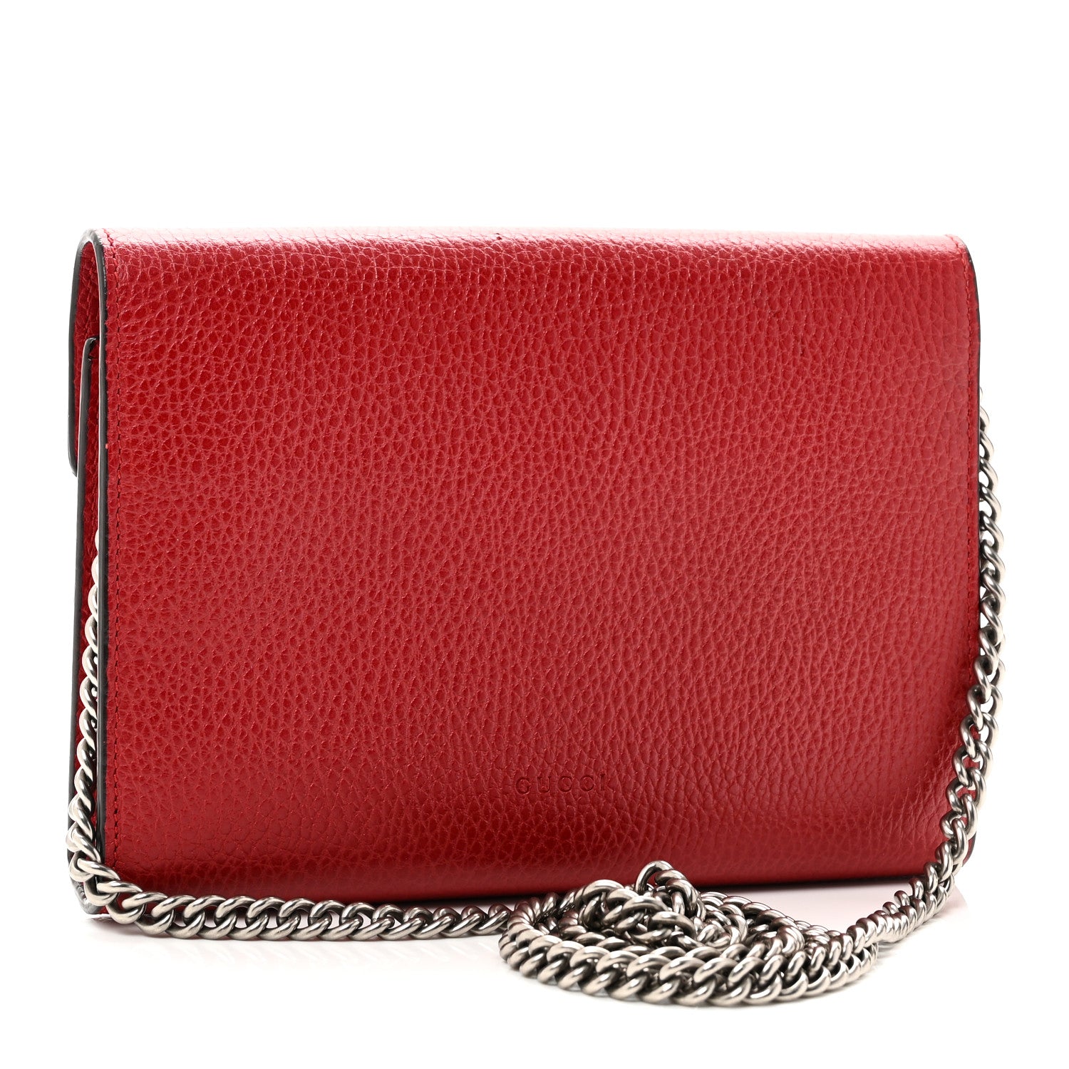 Gucci Calfskin Mini Dionysus Chain Wallet Hibiscus Red 3 of 9