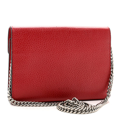 Gucci Calfskin Mini Dionysus Chain Wallet Hibiscus Red 3 of 9