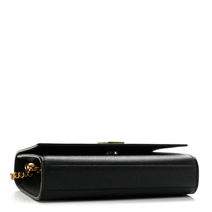 Saint Laurent Grain De Poudre Small Monogram Kate Satchel Black 4 of 10