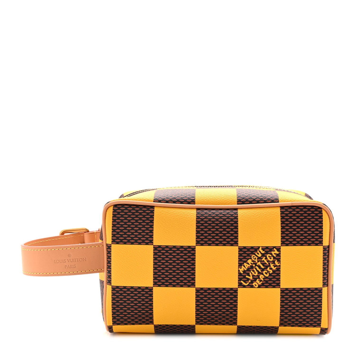 Louis Vuitton Damier Pop Dopp Kit Toilet Pouch Jaune Mat 1 of 10