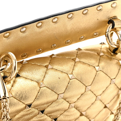 Valentino Garavani Metallic Nappa Small Rockstud Spike Shoulder Bag Mekong 13 of 13