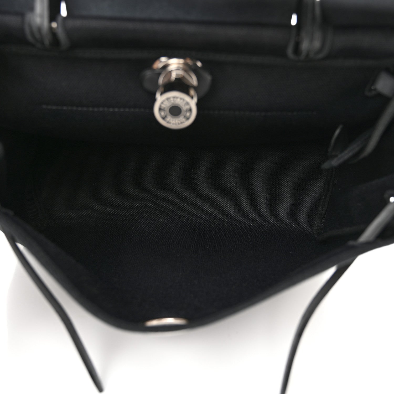 Hermes Military Toile Vache Hunter Herbag Zip PM 31 Black 6 of 11