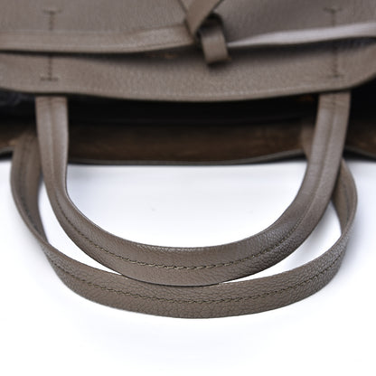 Celine Soft Grained Calfskin Medium Belt Cabas Phantom Taupe 10 of 12