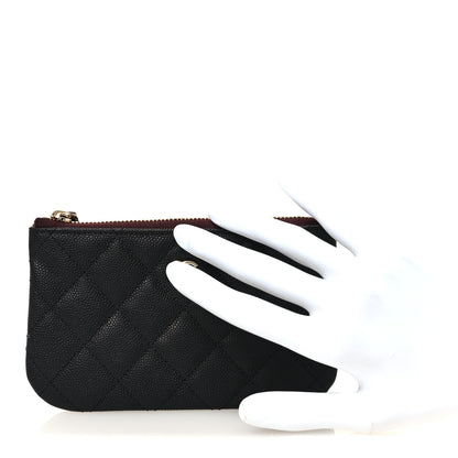 Chanel Caviar Quilted Small Cosmetic Case Black 2 of 9
