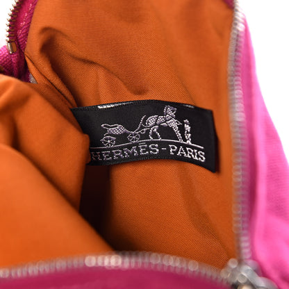 Hermes Cotton Canvas Mini Bolide Travel Cosmetic Pouch 6 of 8