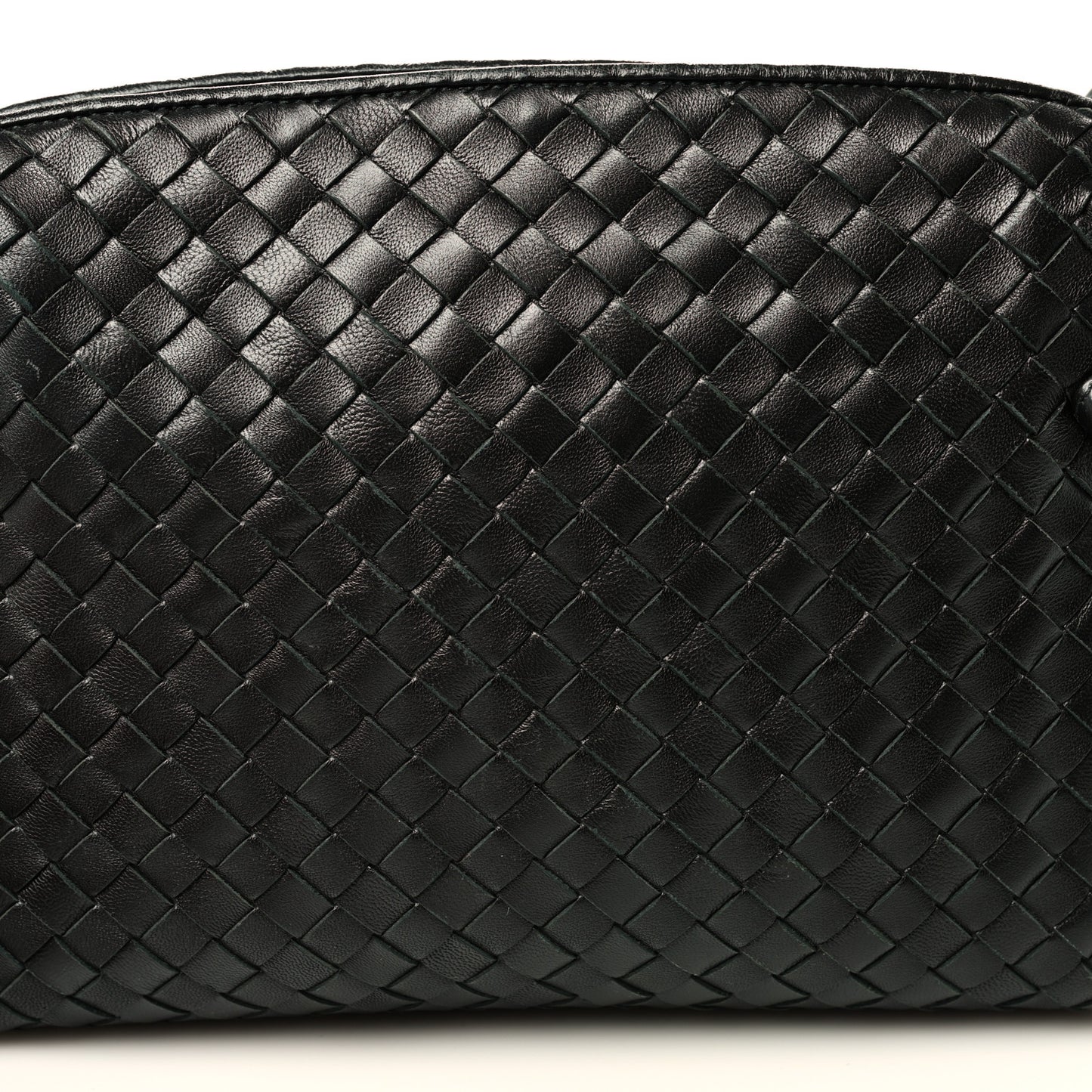 Nappa Intrecciato Nodini Crossbody Messenger Black