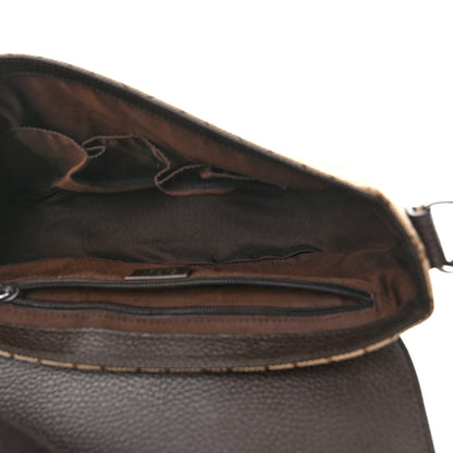 Gucci Monogram Flap Messenger Bag Beige Dark Brown 5 of 10