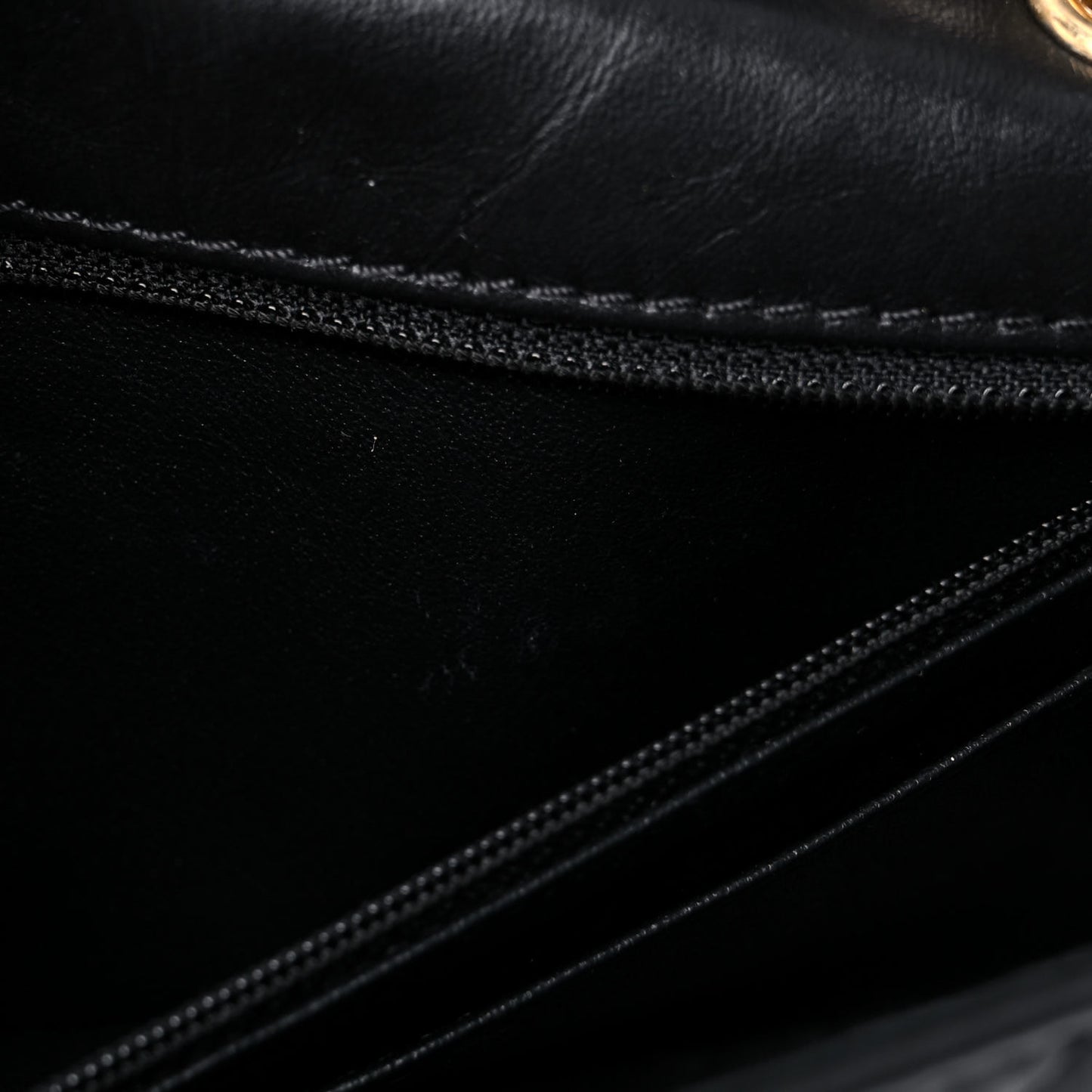 Aged Calfskin Quilted 2.55 Reissue Mini Flap Black