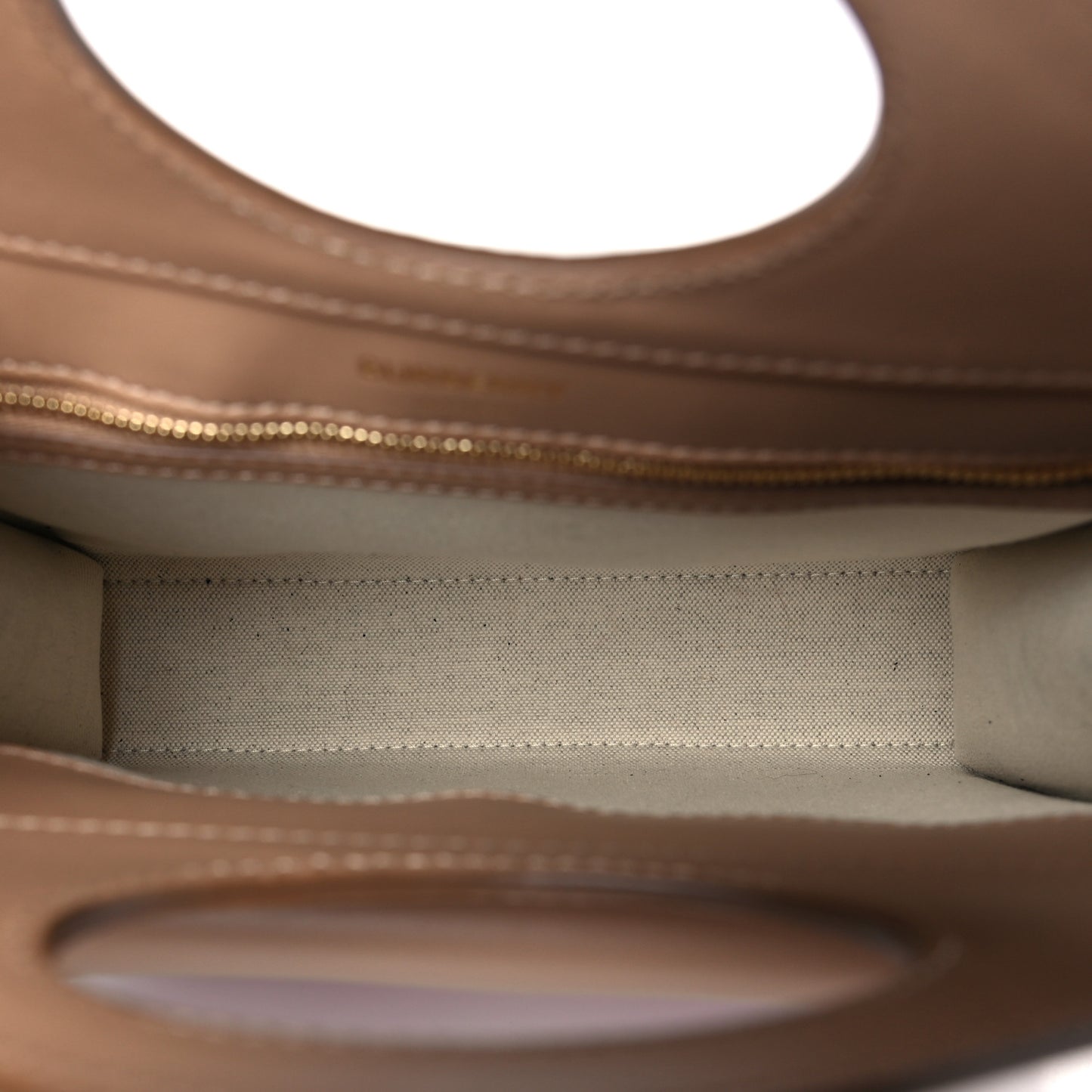 Smooth Calfskin Striped Mini Pocket Bag Camel