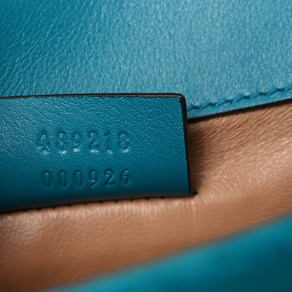 Gucci Velvet Crystal Mini Bee Broadway Shoulder Bag Pavone Cyan 7 of 10