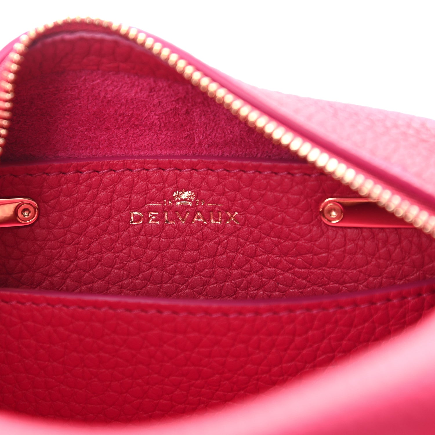 Delvaux Taurillon Soft Nano Cool Box Satchel Framboise 6 of 9
