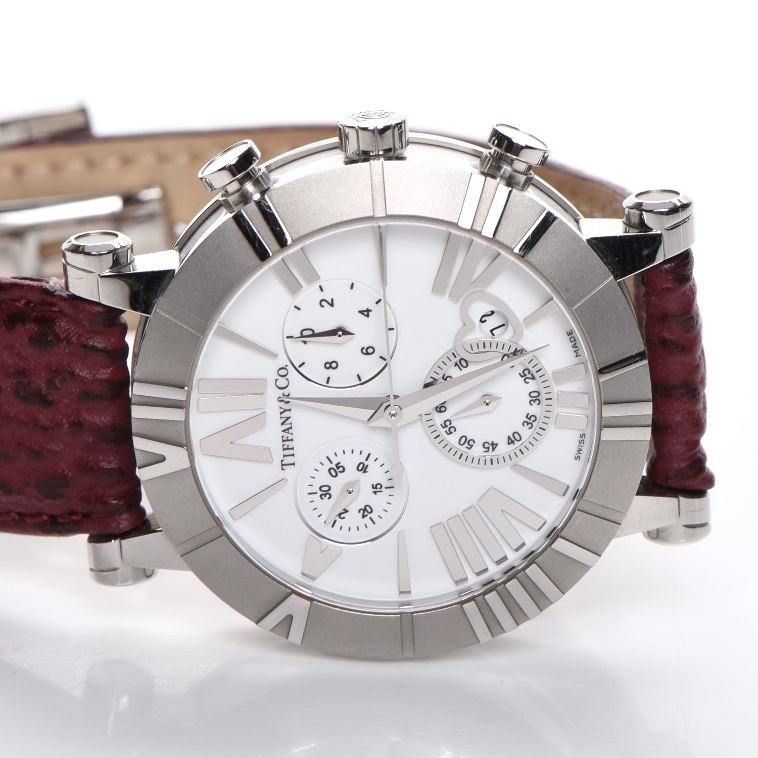 Tiffany Stainless Steel Calfskin 36mm Atlas Chronograph Quartz Watch 5 of 15