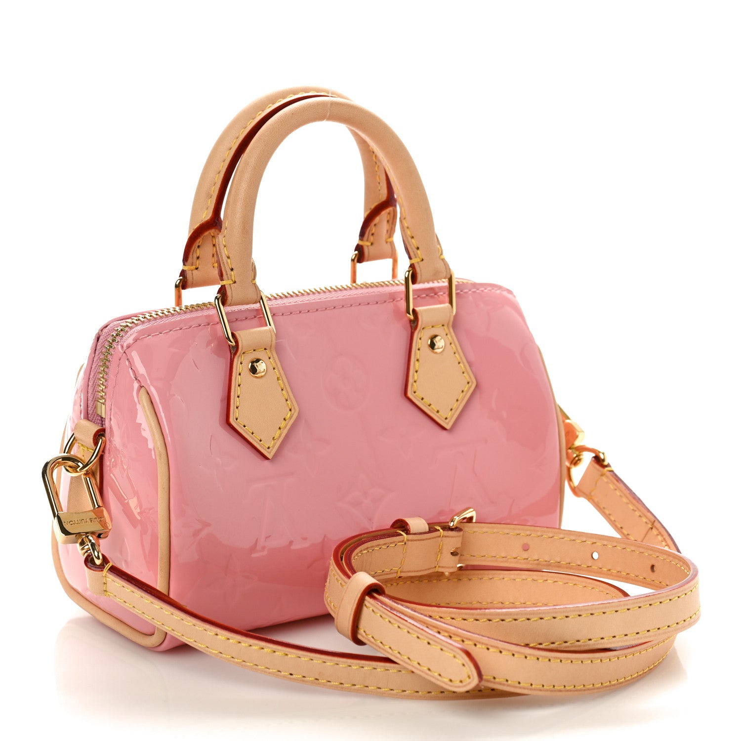 Louis Vuitton Vernis Monogram Nano Speedy Mochi Pink 2 of 8