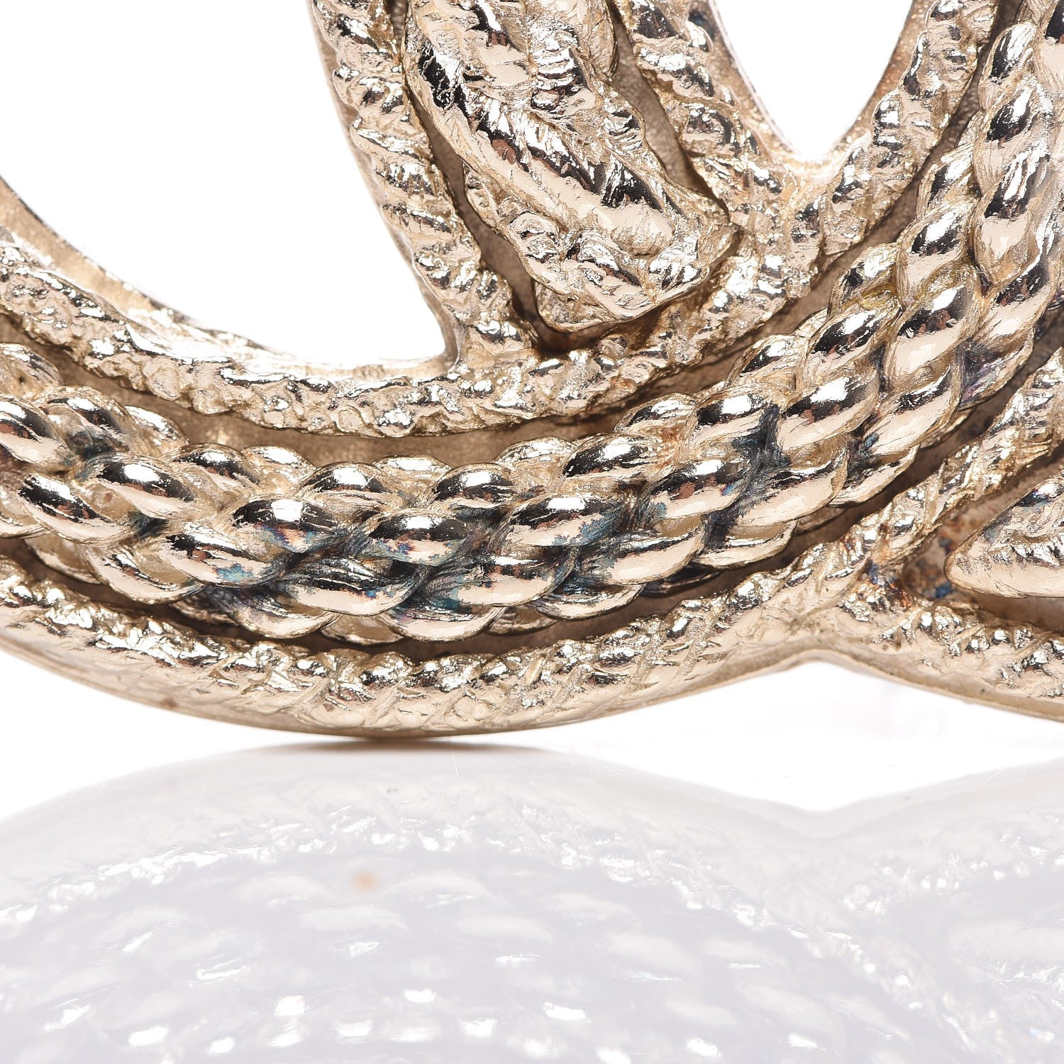 Chanel CC Brooch Light Gold 6 of 6