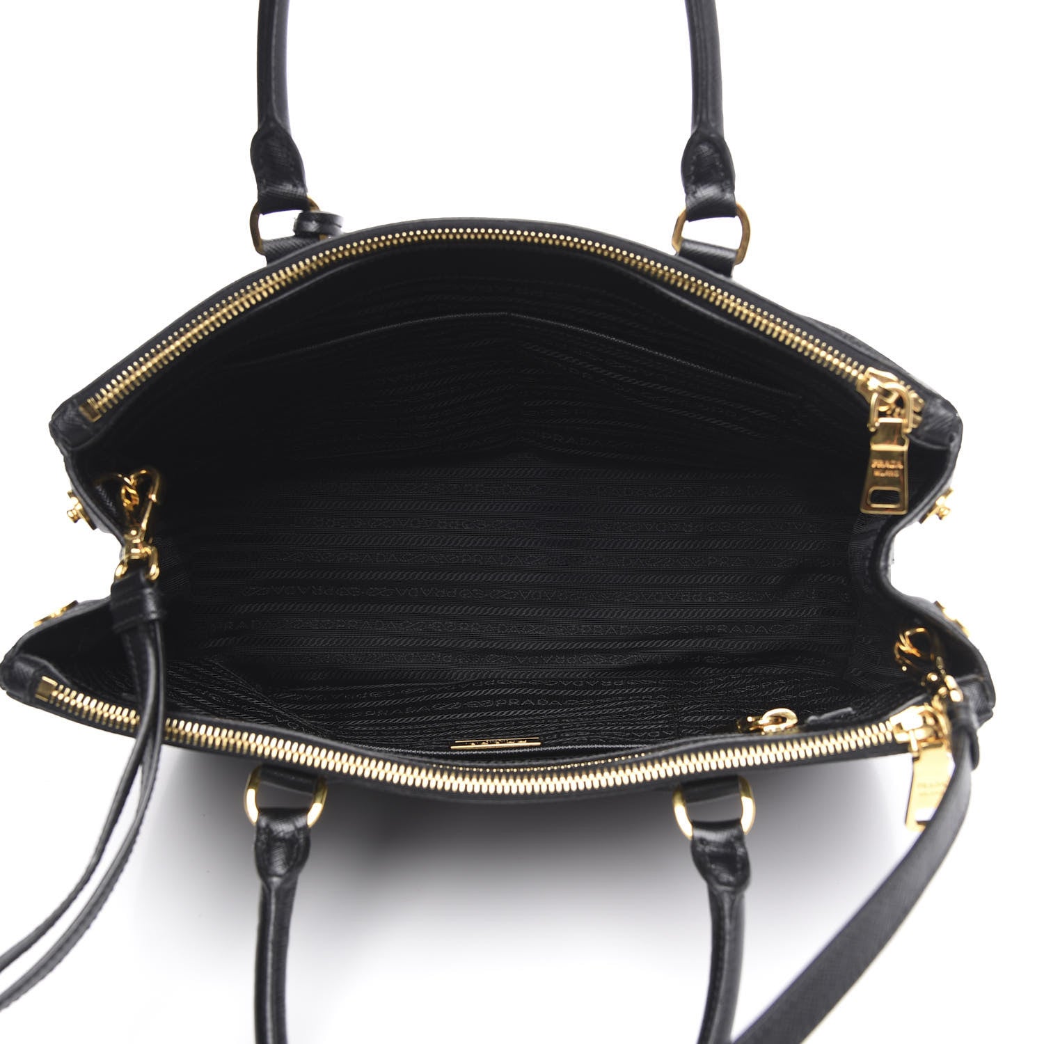 Prada Saffiano Medium Galleria Double Zip Tote Black 5 of 9