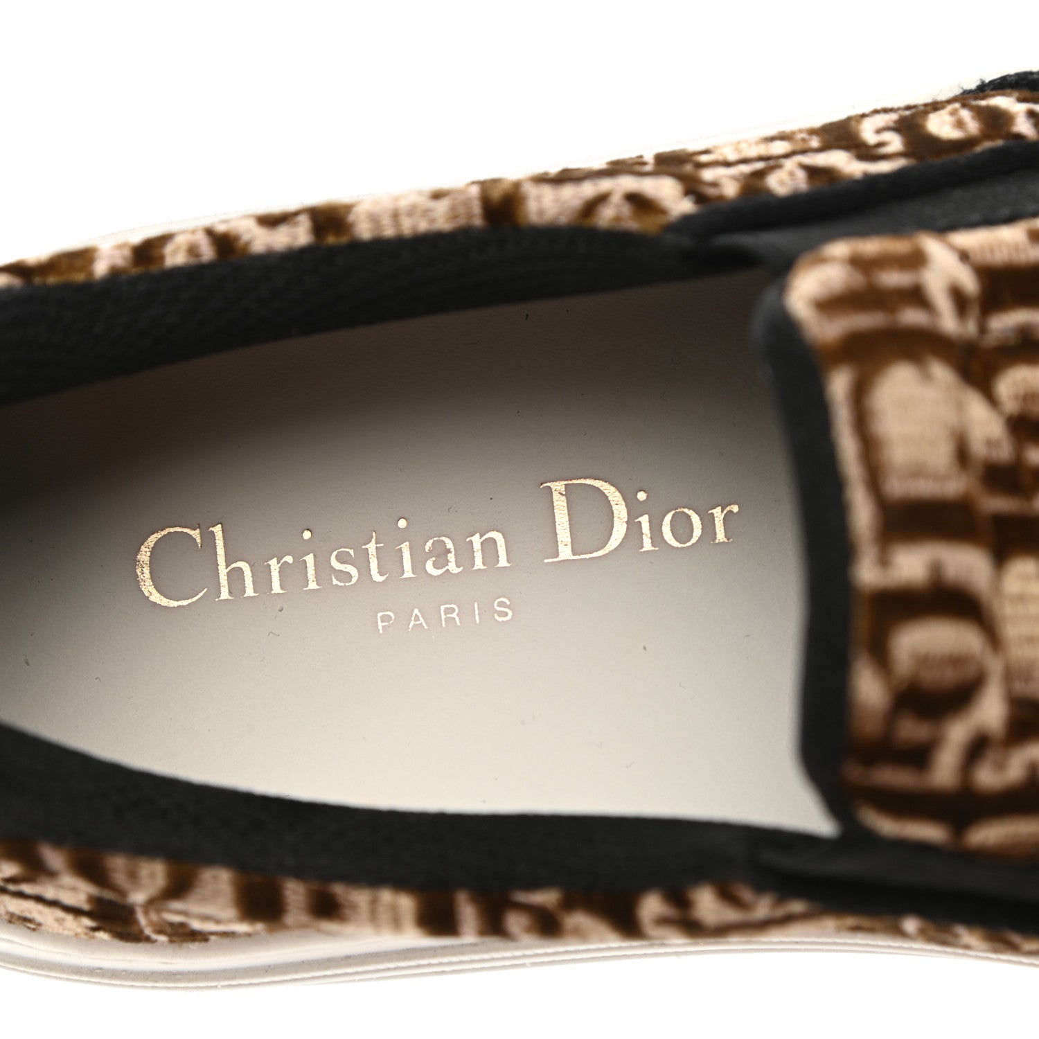 Christian Dior Velvet Oblique Womens Solar Slip On Sneakers 39 Bronze 7 of 9