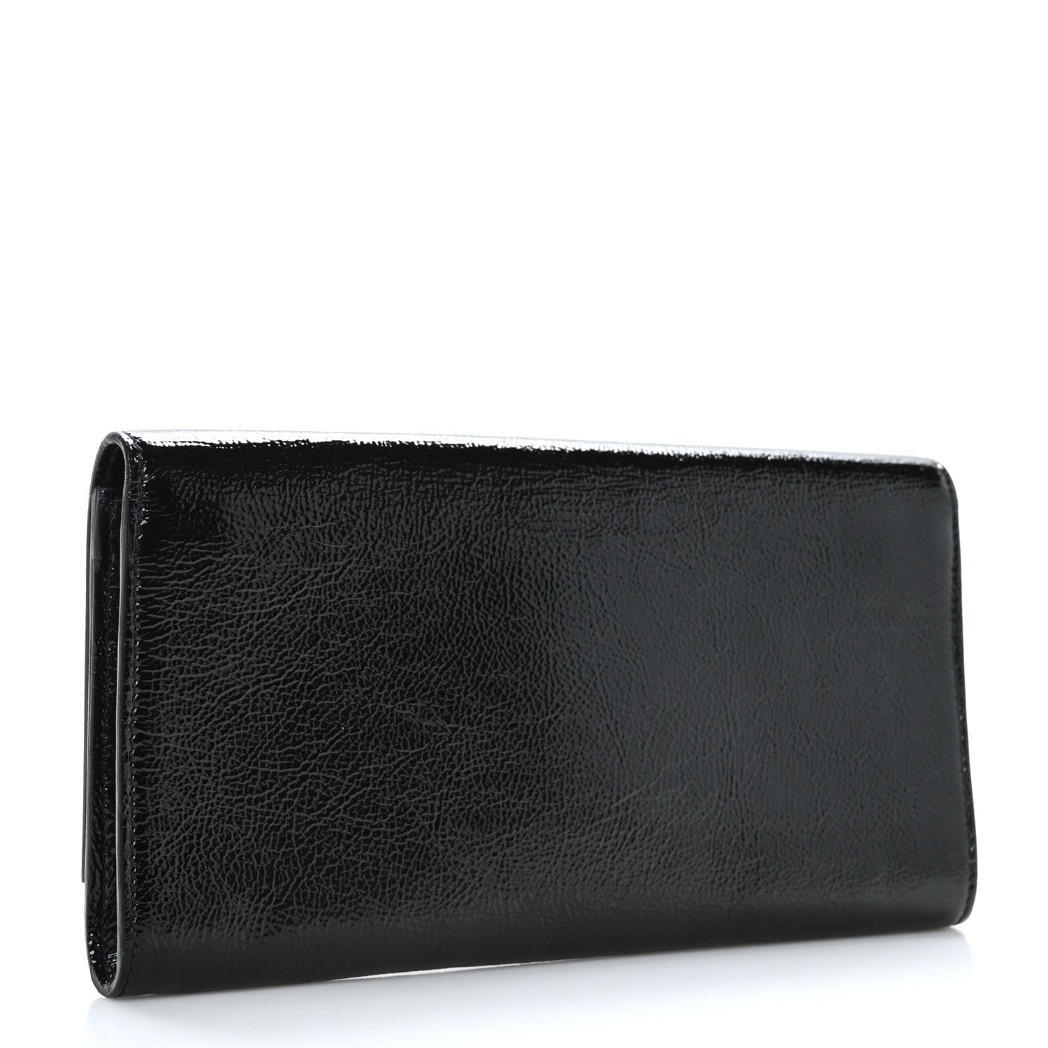 Saint Laurent Textured Patent Monogram Small Belle De Jour Clutch Black 3 of 6