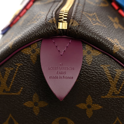 Louis Vuitton Monogram Totem Speedy 30 Magenta 6 of 9