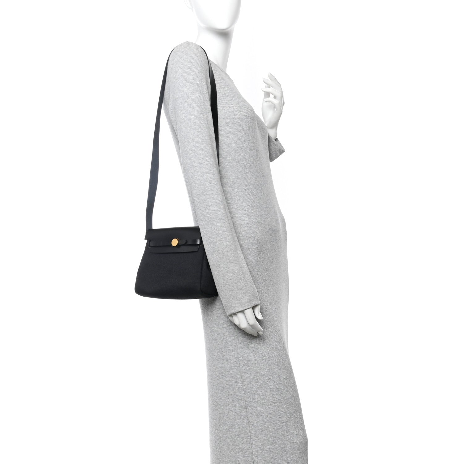 Hermes Military Toile Vache Hunter Herbag Zip Retourne 20 Black 2 of 11