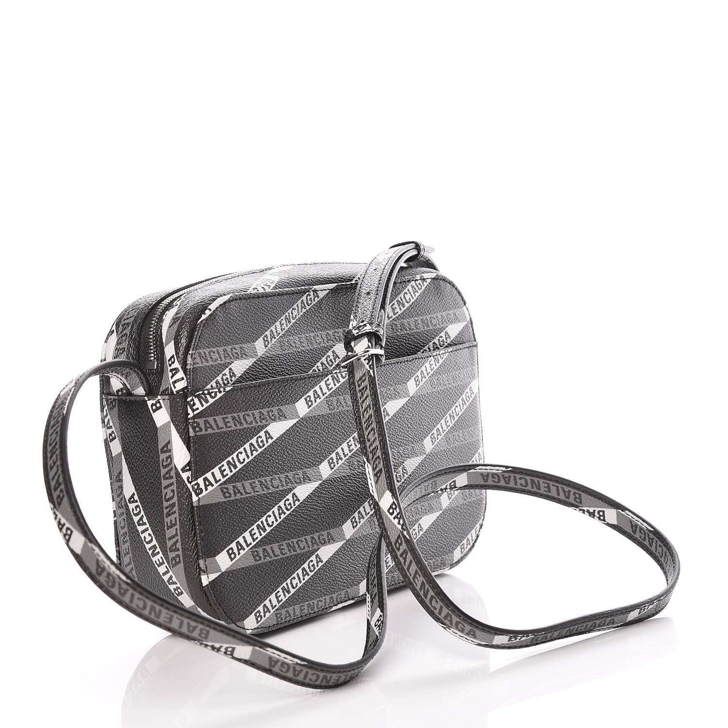 Balenciaga Coated Canvas Losange Monogram S Camera Bag Black Grey 3 of 9