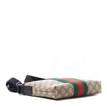 Gucci GG Supreme Monogram Web Messenger Bag Black 3 of 9