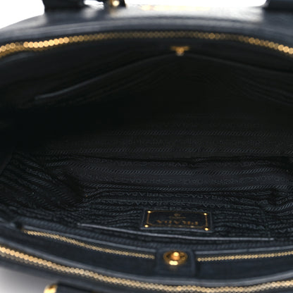 Prada Vitello Daino Large Double Zip Tote Black 5 of 16