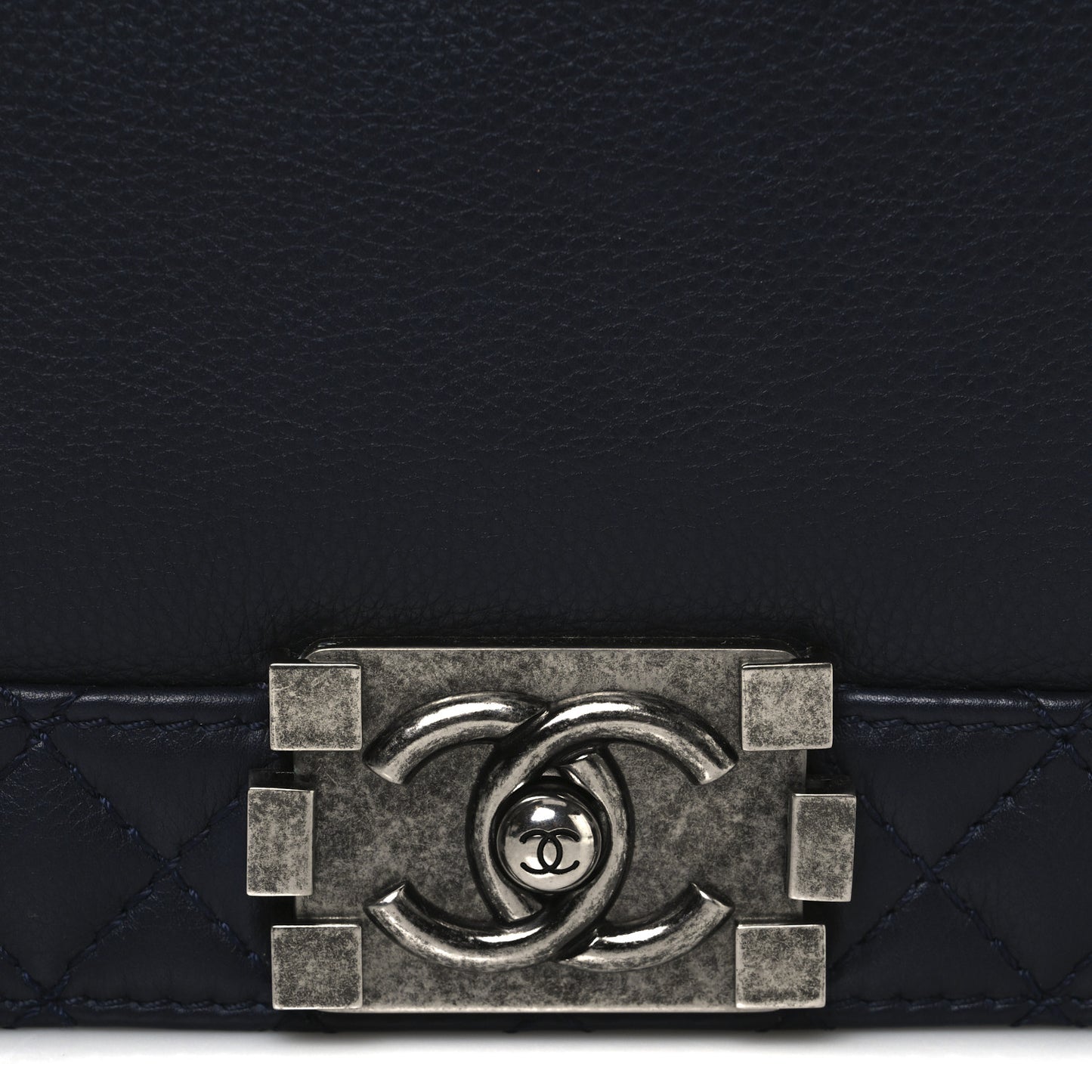 Calfskin New Medium Boy Reverso Flap Navy