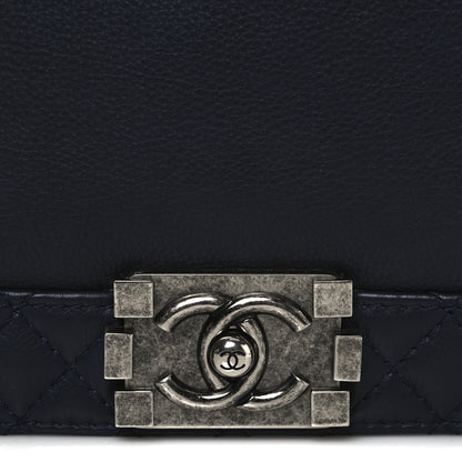 Chanel Calfskin New Medium Boy Reverso Flap Navy 9 of 12