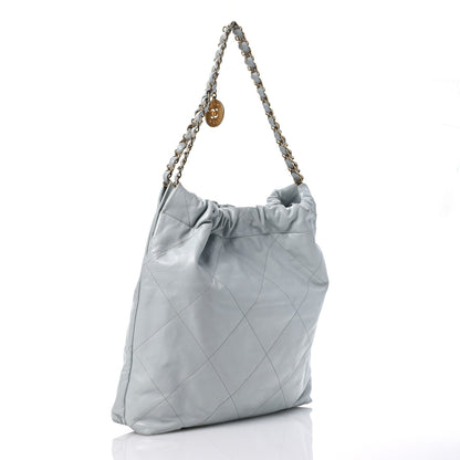 Chanel Shiny Calfskin Quilted Small Chanel 22 Grey 4 of 13