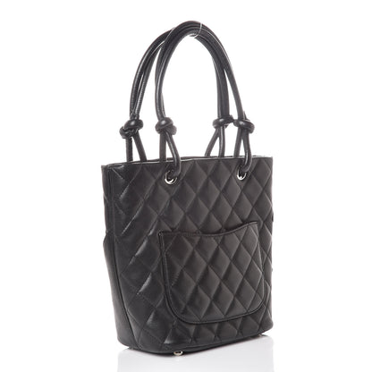 Chanel Calfskin Quilted Small Cambon Tote Black 3 of 10