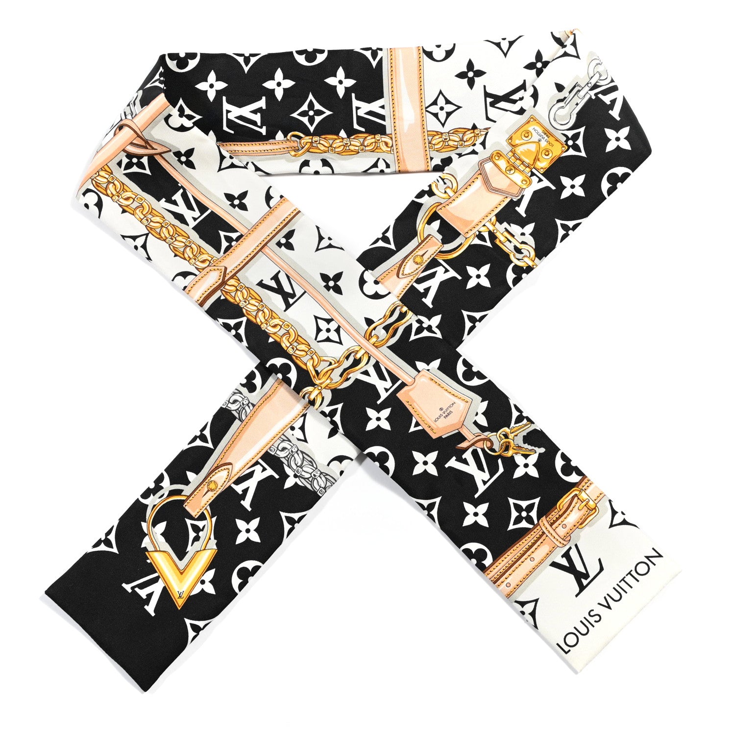 Louis Vuitton Silk Monogram Confidential Bandeau Black 1 of 4