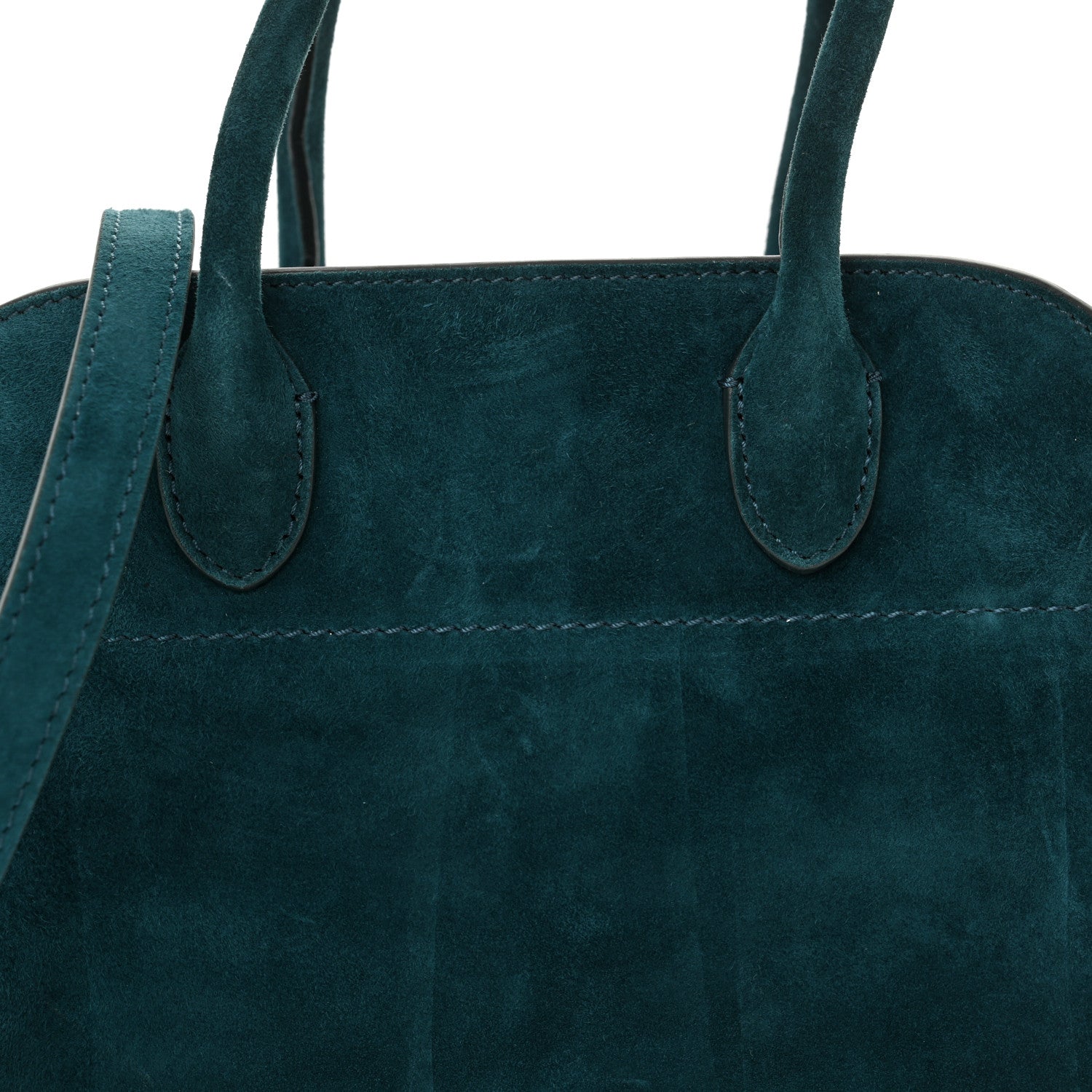 The Row Suede Soft Margaux 10 Bag Teal Green 7 of 10