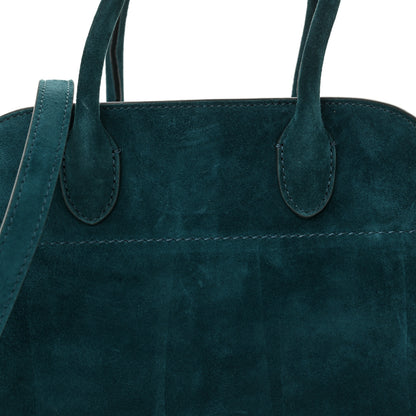The Row Suede Soft Margaux 10 Bag Teal Green 7 of 10