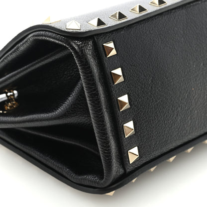 Valentino Garavani Calfskin Rockstud Mini Chain Shoulder Bag Black 7 of 8