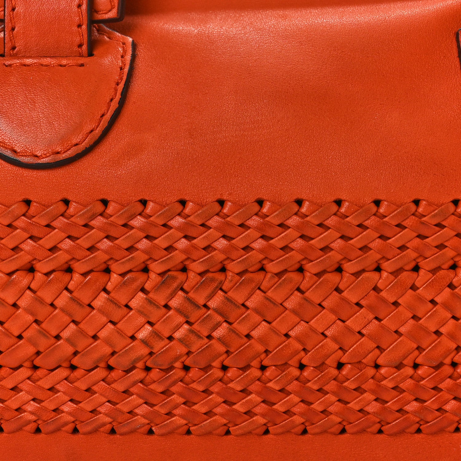 Gucci Calfskin Handmade Medium Top Handle Bag Orange 14 of 18