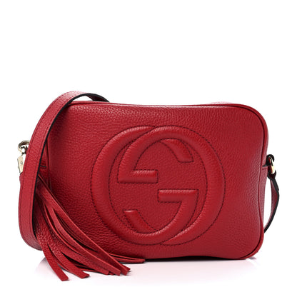 Gucci Pebbled Calfskin Small Soho Disco Bag Vibrant Red 1 of 12