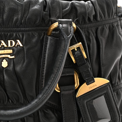Prada Nappa Gaufre Buckle Shoulder Bag Black 14 of 15