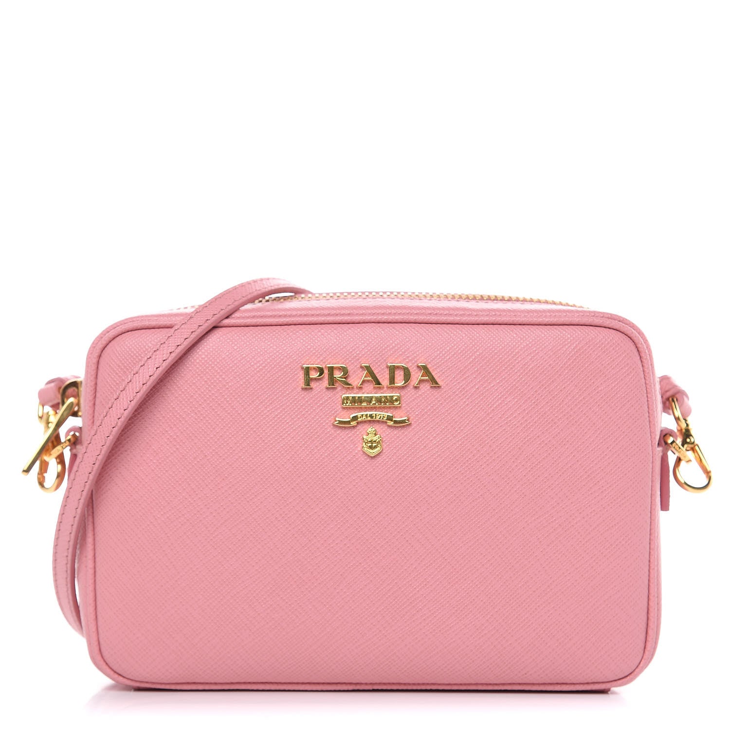 Prada Saffiano Lux Small Camera Crossbody Bag Petalo 1 of 8