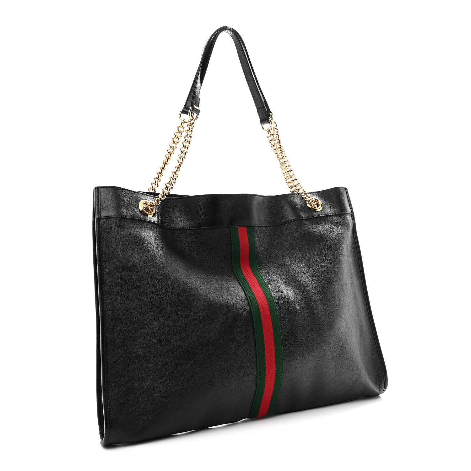 Gucci Calfskin Large Rajah Chain Tote Black 4 of 11